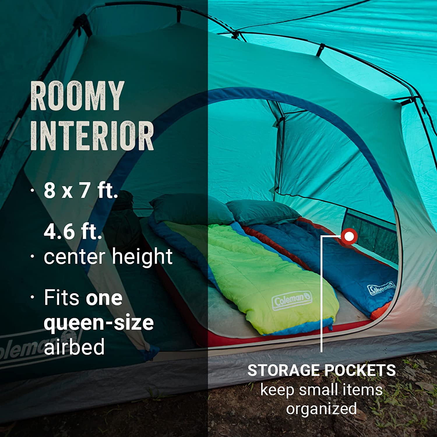 1 Camping Tent with Rainfly and Carry Bag U495