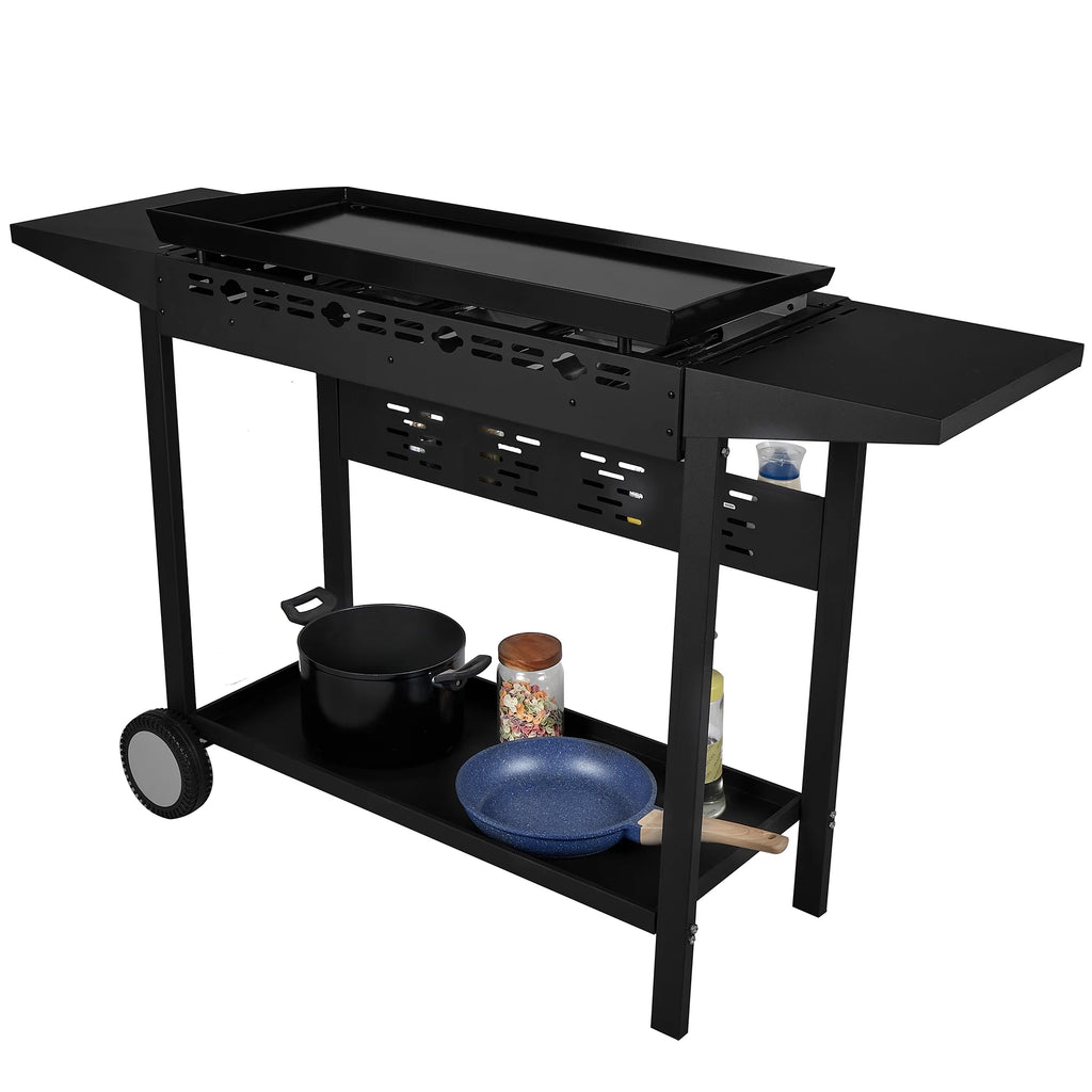 Black 4-Burner Propane Gas Grill L428741