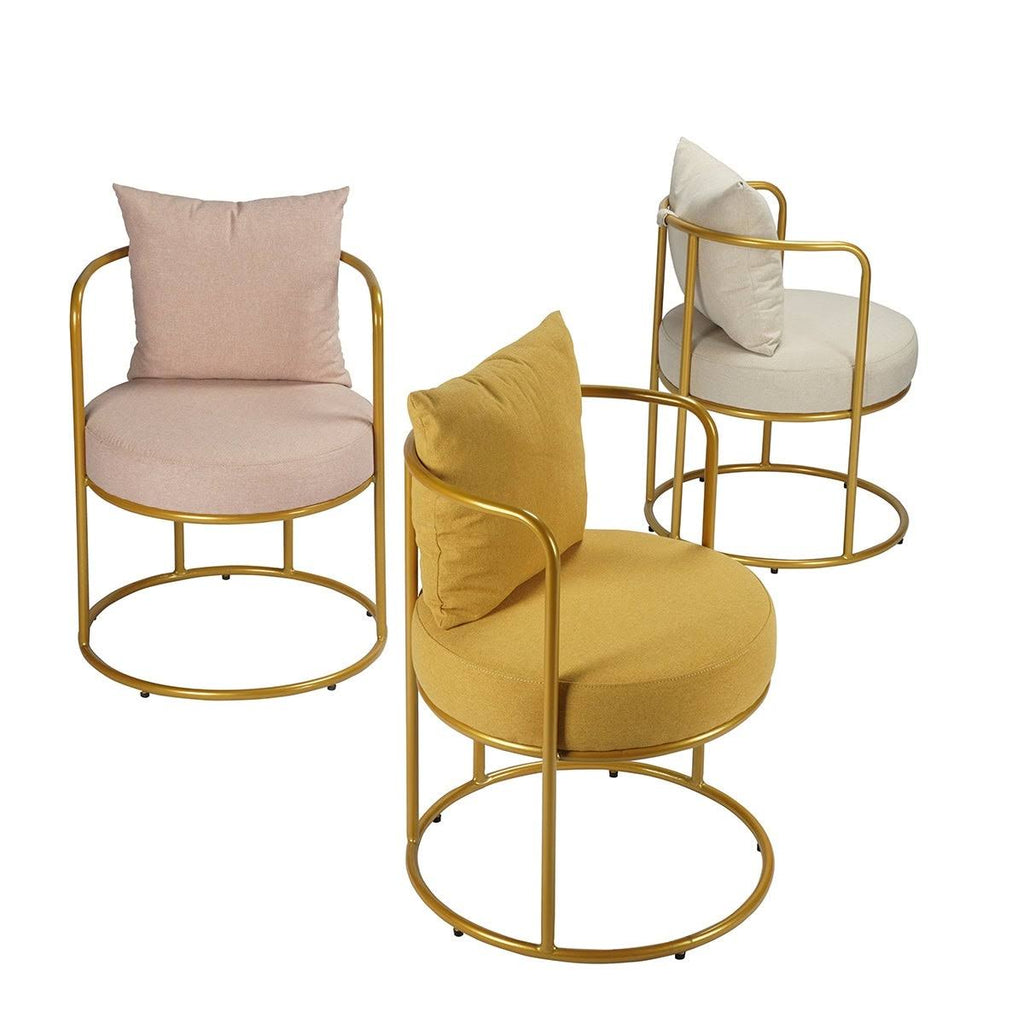 Beige Polyester Armchair H890