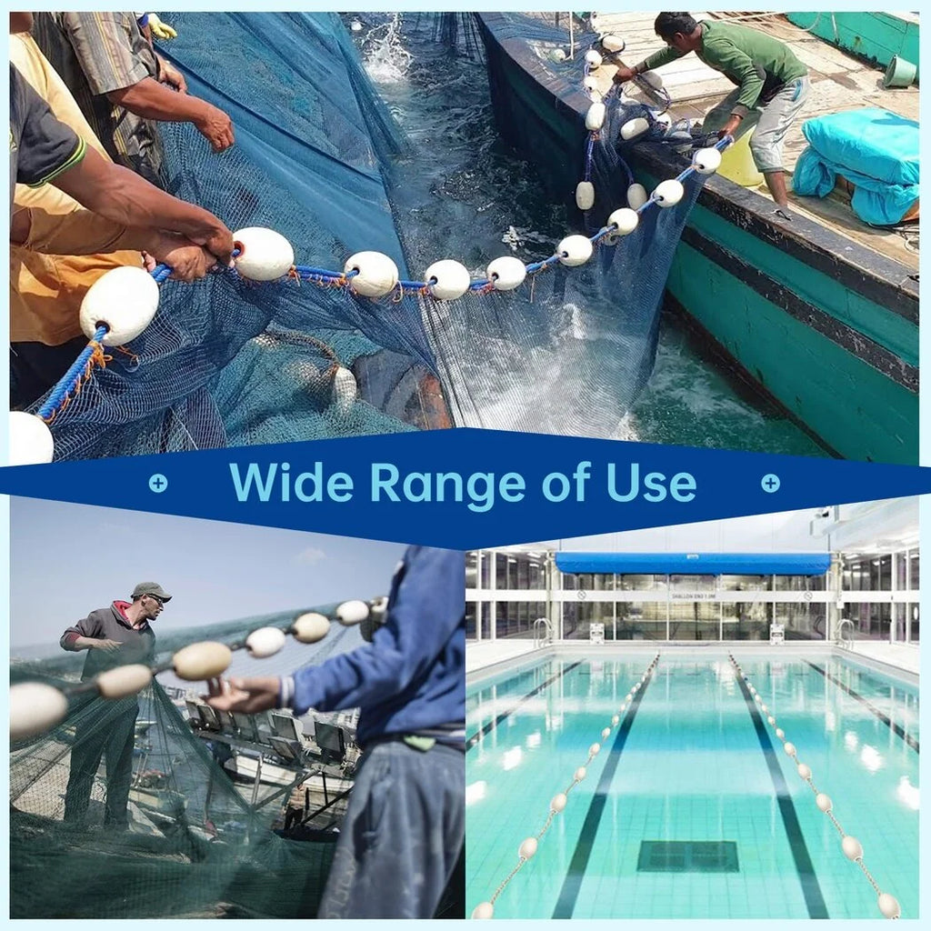 6 PCS Rope Float, 0.7” Hole, 3.5” x 5.5” Oval Water Float Y4588