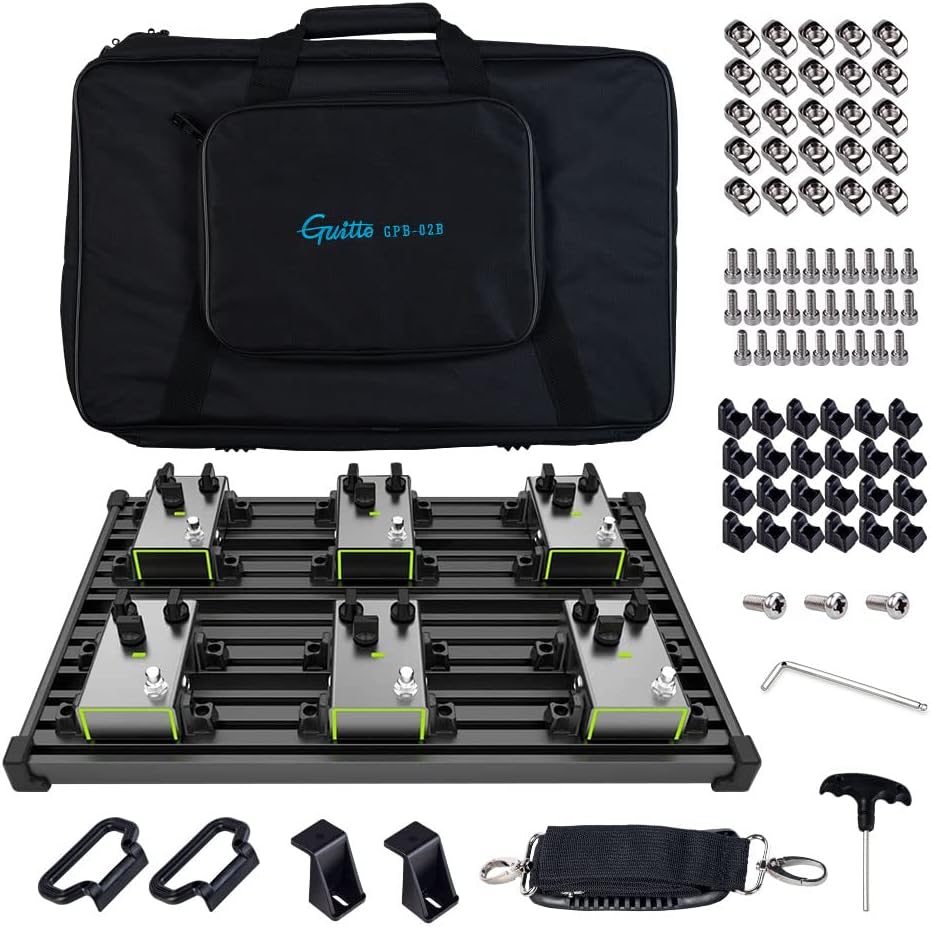 Aluminum Alloy Guitar Pedalboard with Carry Bag C83342