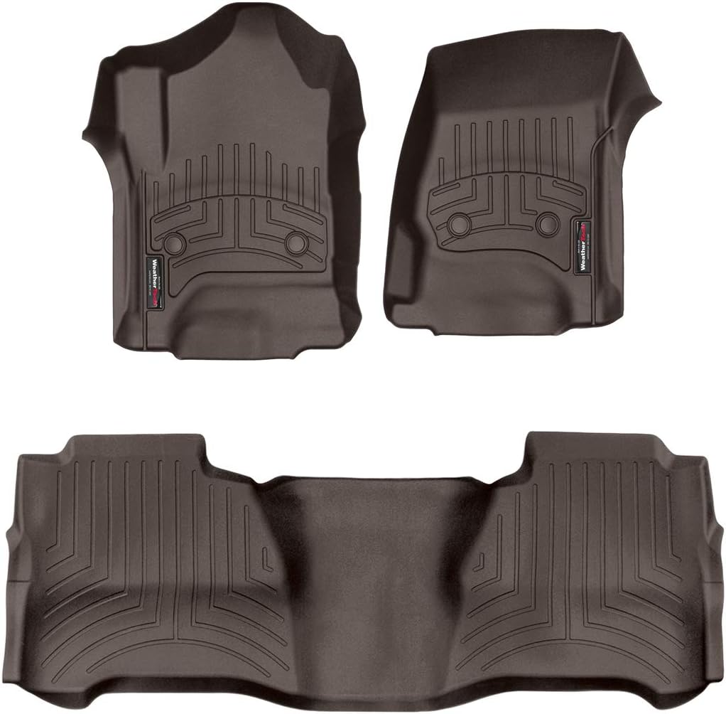 Custom Fit FloorLiners for GMC Sierra / Chevrolet Silverado - 1st & 2nd Row, Cocoa C5225