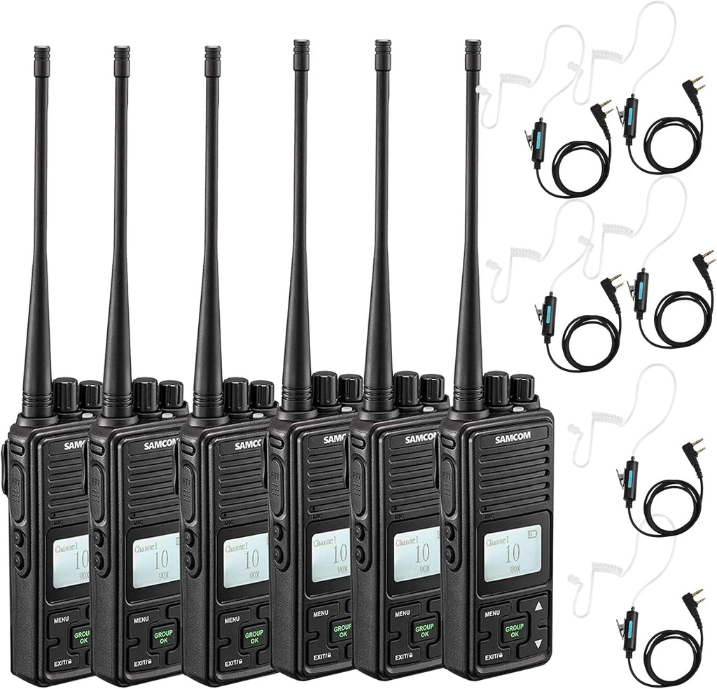 2 Pack UHF Rechargeable Handheld Radio with Earpieces C4938