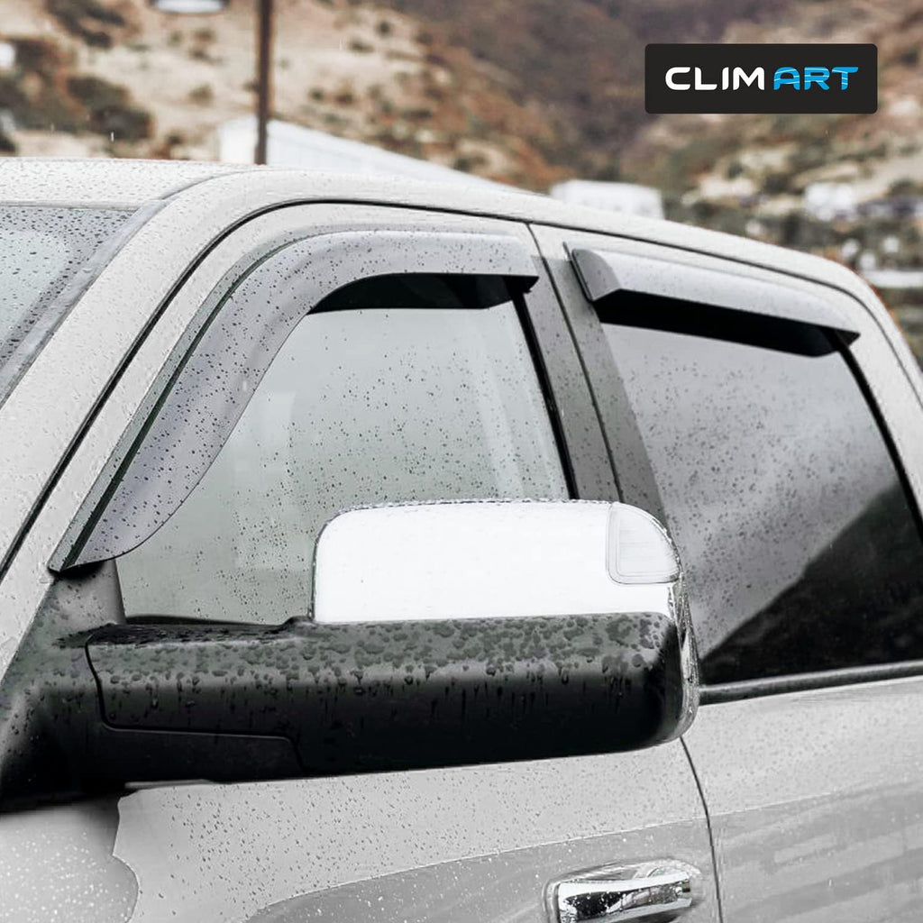 4pcs Dark Smoke Tape-on Window Deflectors J483