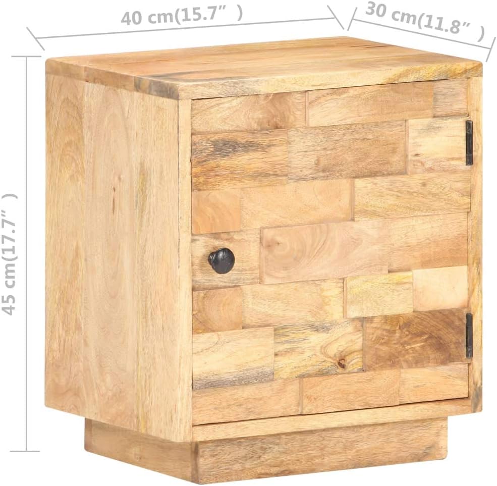 Solid Mango Wood Bedside Cabinet H768038