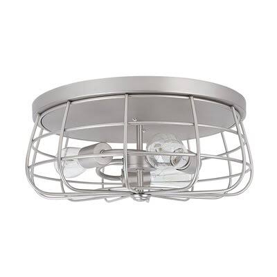 3 - Light 15.75x22 Caged Circle Flush Mount M305