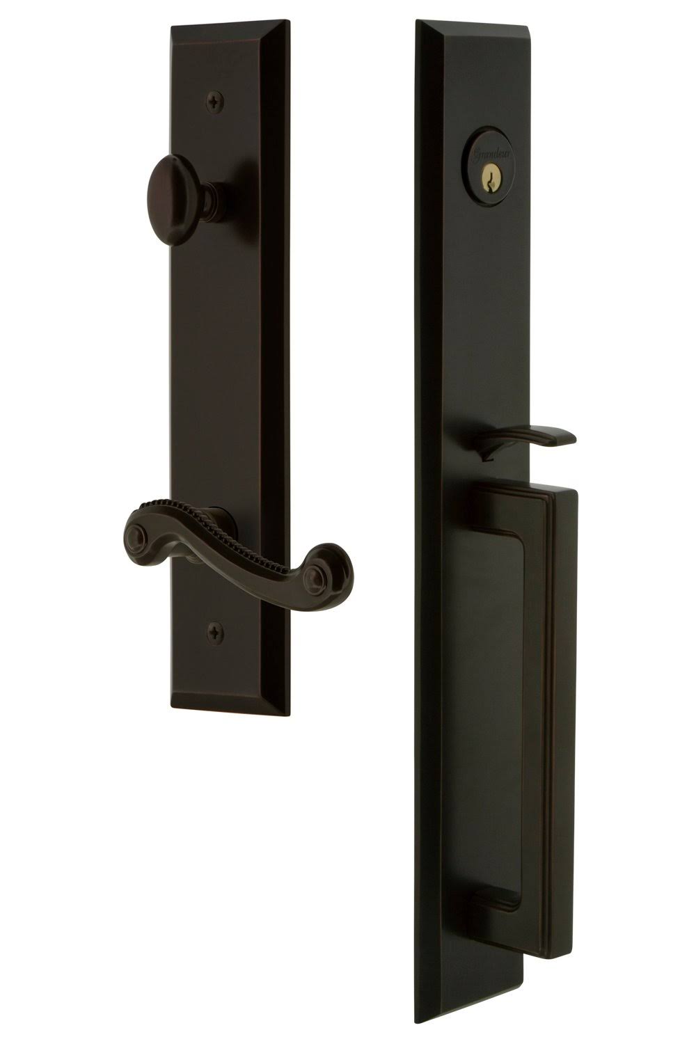 Solid Brass Right Handed Dummy Handleset with Lever G42602