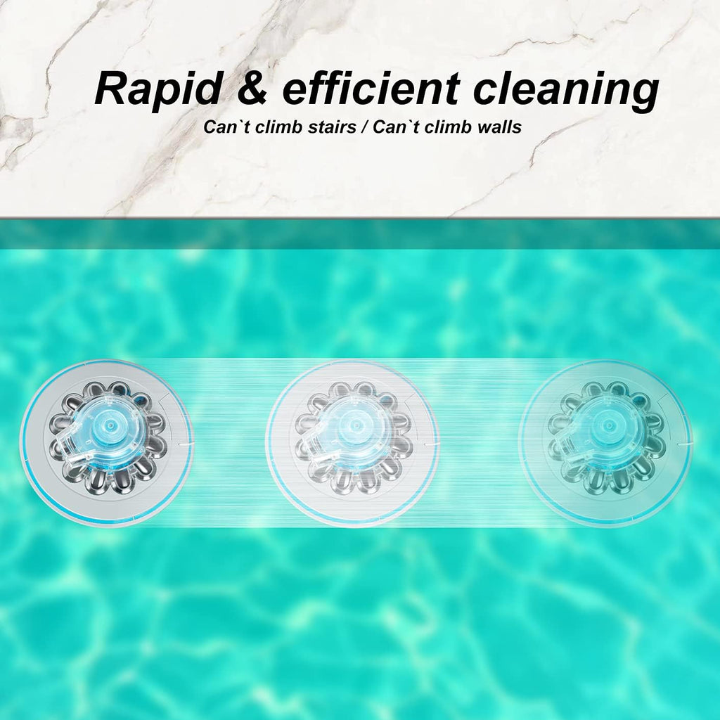 Cordless Automatic Pool Cleaner with Rechargeable Battery, IPX8 Waterproof Pool Robot Y985