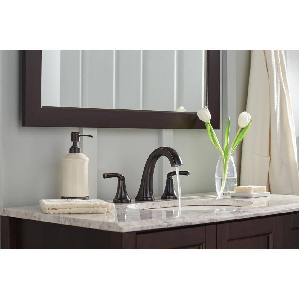 Tuscan Bronze 8 in. Widespread 2-Handle Bathroom Faucet Y121751