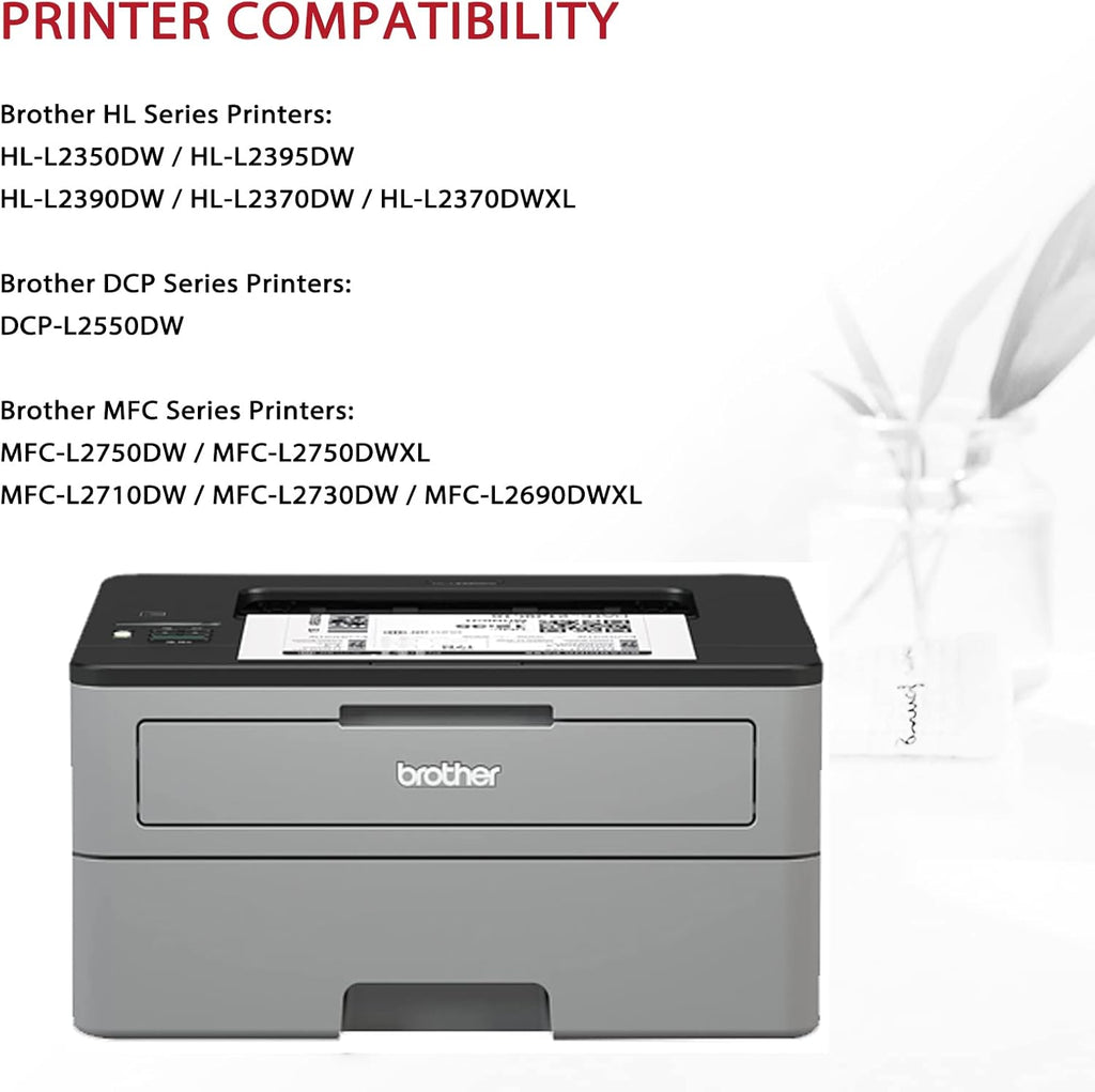 Toner Cartridge with Chip, 3,000 Pages, Compatible Replacement for Brother TN-760 F917748