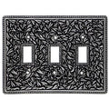 Antique Nickel 3-Gang Toggle Wall Plate Y4417