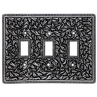 Antique Nickel 3-Gang Toggle Wall Plate Y4417