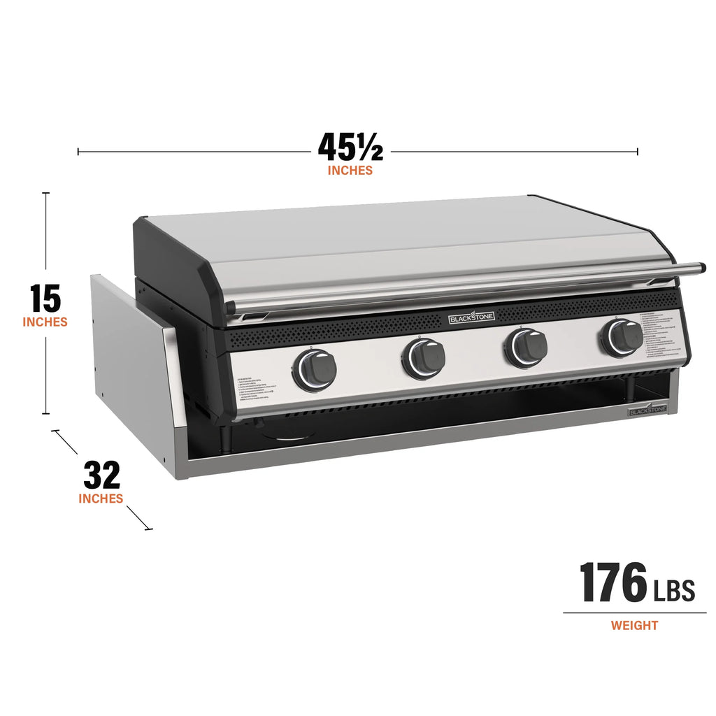 36" Built-In Griddle with Hood and Stainless Steel Insulation Jacket I946