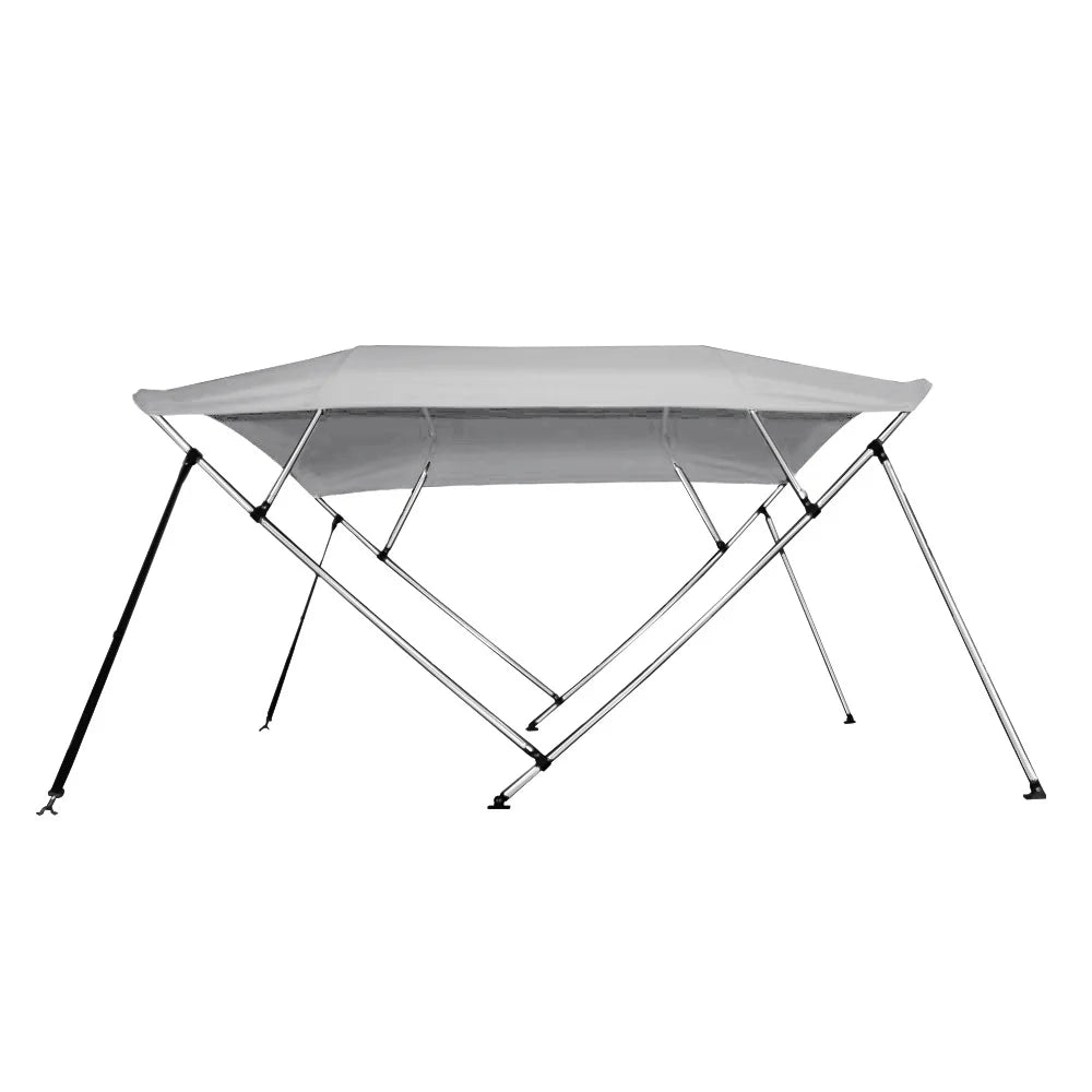 Gray 4 Bow Pontoon Bimini Top Boat Cover D96099