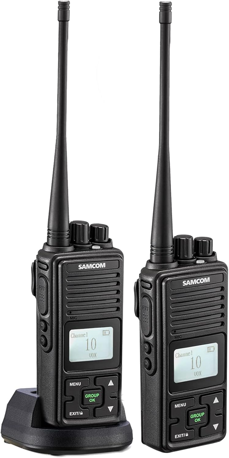2 Pack UHF Rechargeable Handheld Radio with Earpieces C4938