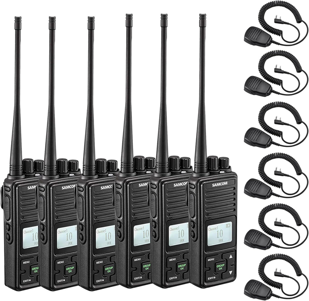 2 Pack UHF Rechargeable Handheld Radio with Earpieces C4938