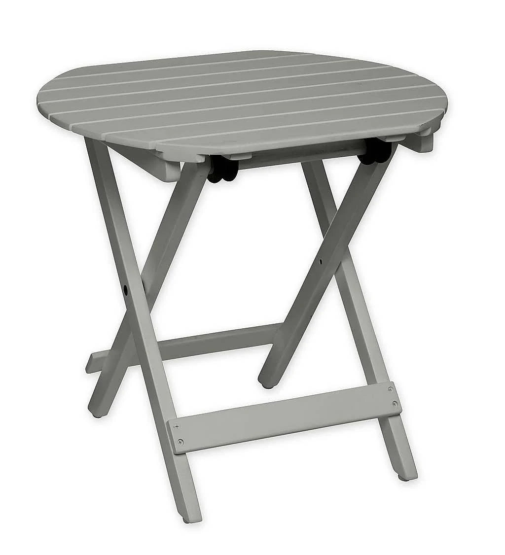 White Eucalyptus Wooden Adirondack Side Table F633689