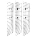 6' x 2' Wire Grid Panel Display Rack with Hooks, 3-Pack K936024