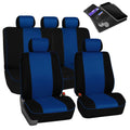 Blue Cloth Full Set Car Seat Covers K12377