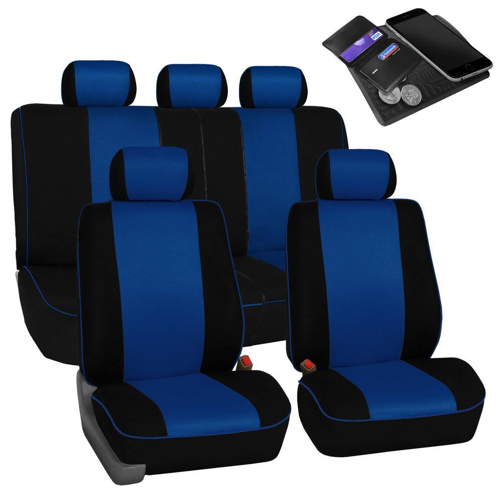 Blue Cloth Full Set Car Seat Covers K12377