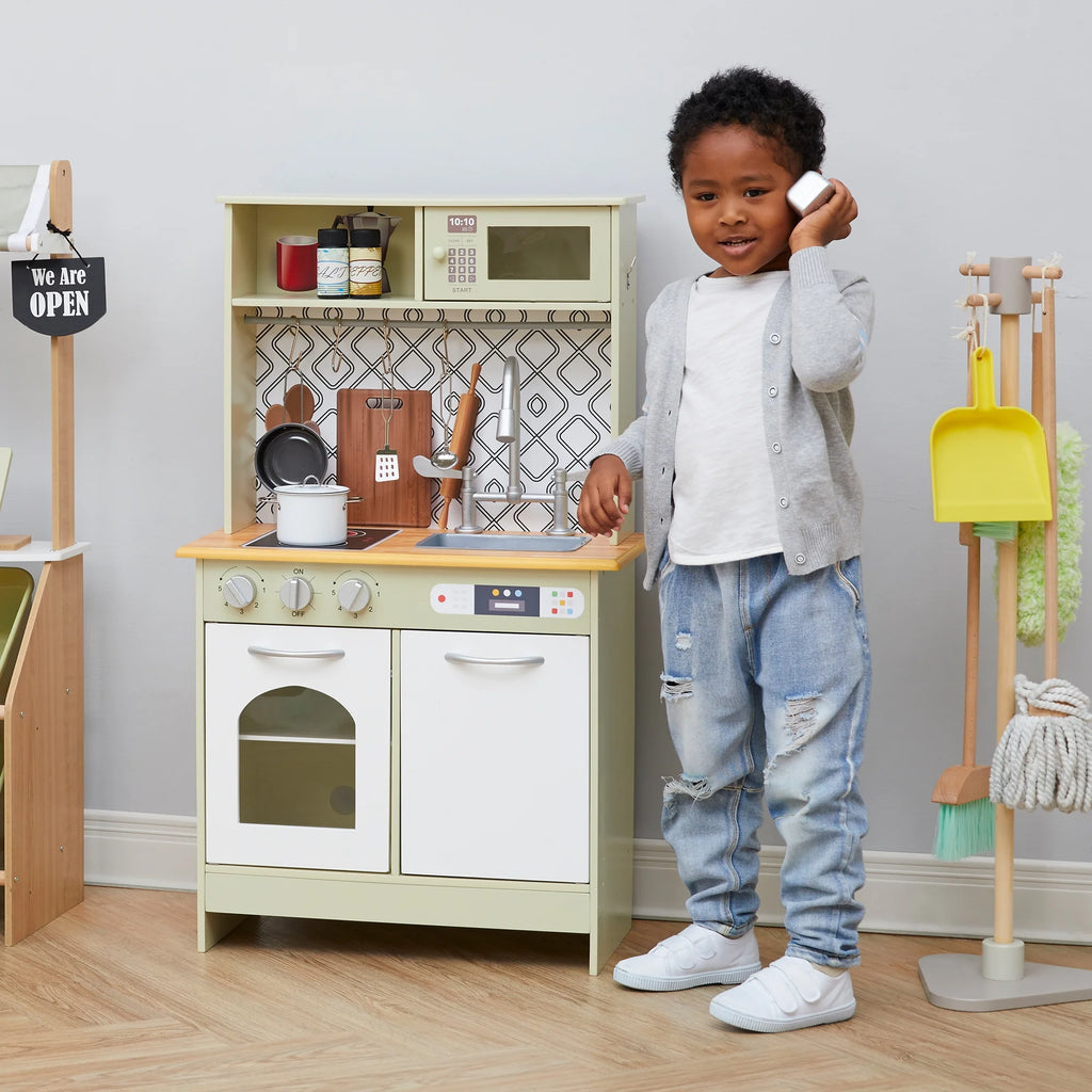 Green/White Wooden Kitchen Playset N81929