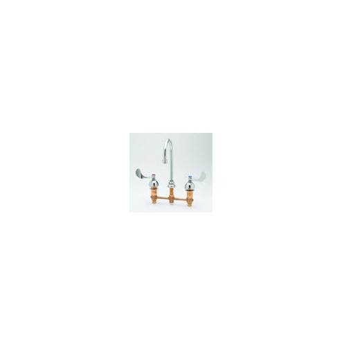Brass Medical Faucet, 8x22 Centers, 133x Swivel W989509