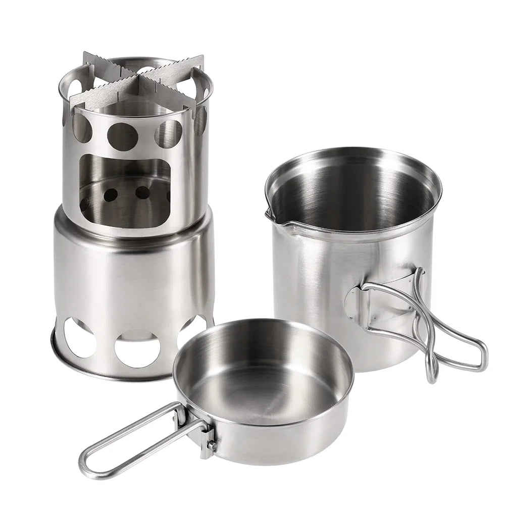 Wood Burning Stove and Cooking Pot Set E13705