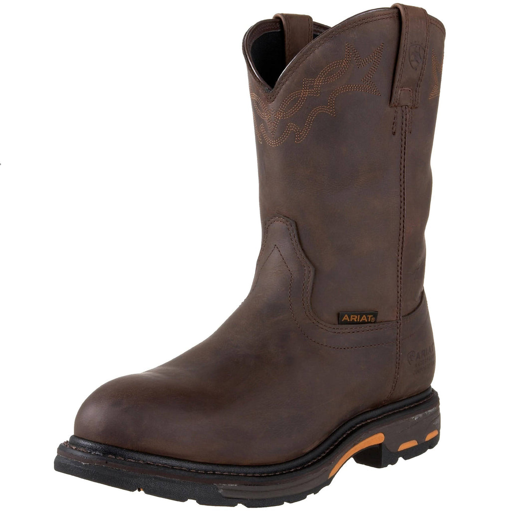 Brown Pull-On Work Boots J8857