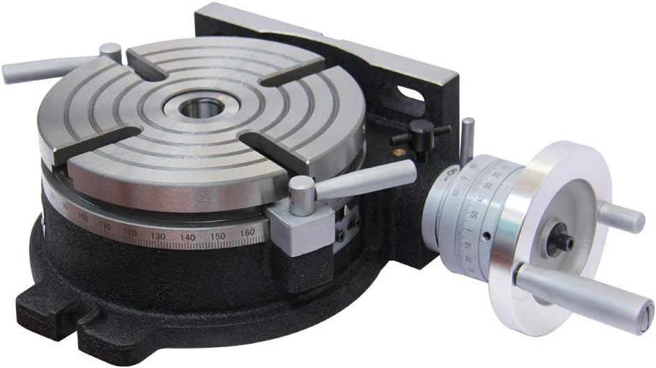 8" Rotary Table Vertical & Horizontal MT3 Center Sleeve 4 Slot Precision Milling Table S28333