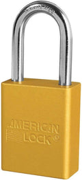 Yellow Lockout Padlock, 1/4 in. Dia. O65922