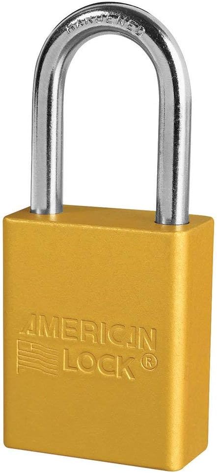 Yellow Lockout Padlock, 1/4 in. Dia. O65922