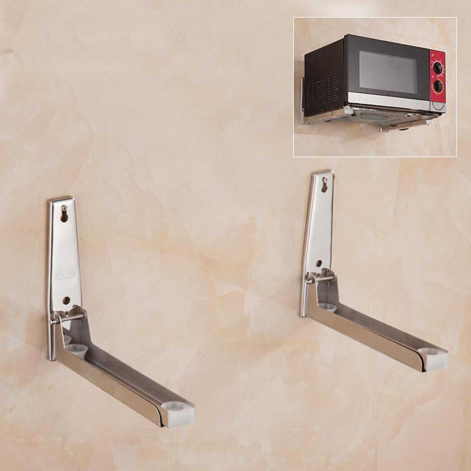 Stainless Steel Microwave Oven Shelf Rack Wall Mounted Stand Support Frame H231