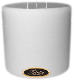 White Christmas Pillar Candle 6x6 F42867