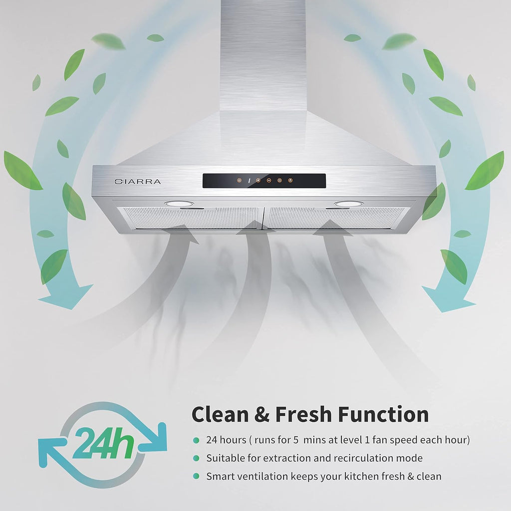 30 inch 450 CFM Stainless Steel Vent Hood T593