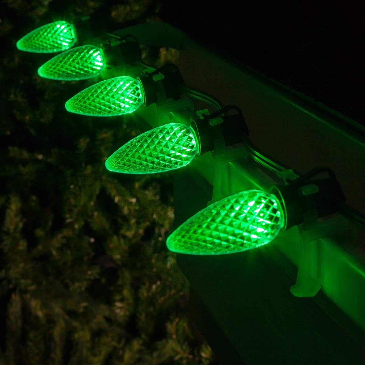 25 Lights Warm White LED Christmas Lights Green Wire Pack of 2 M57933