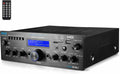 Pyle PDA9HBU.5 Wireless Bluetooth Stereo Amplifier, 200 Watt, HDMI, Optical, Phono, Coaxial, FM Radio, USB, SD, AUX, RCA, Mic, Remote Z999