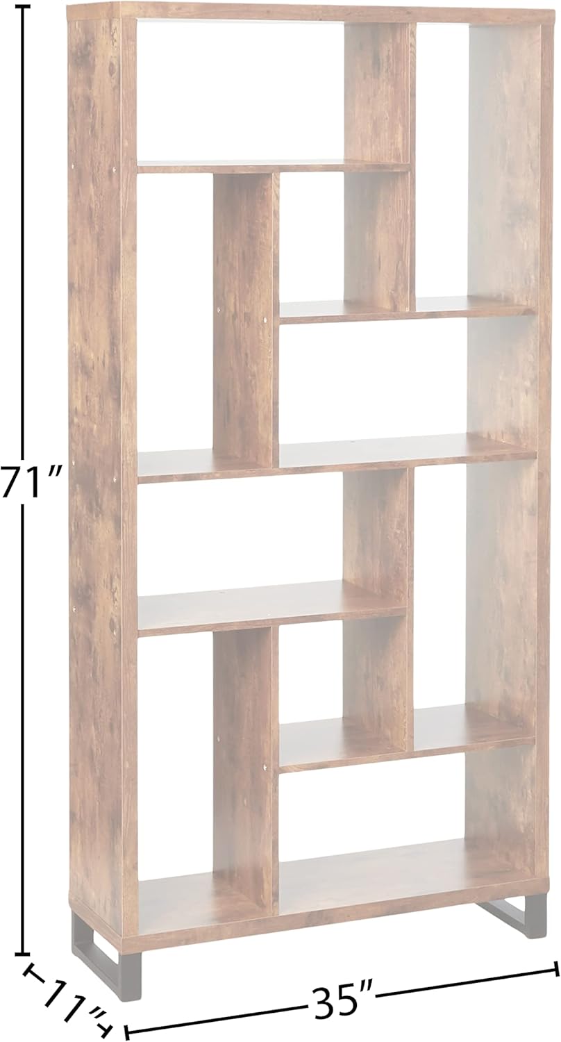 Antique Nutmeg Open Bookcase X77414
