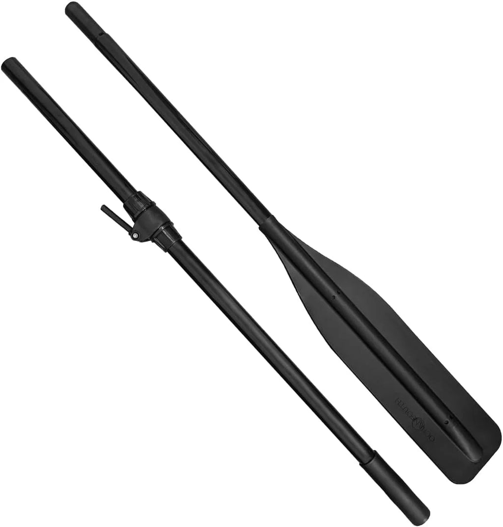 Flat Blade Boat Oars with Oar Locks, 2 Pieces Detachable (1 Pair) T4295