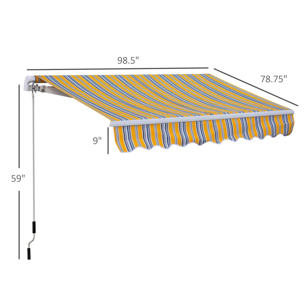 Retractable Patio Awning Sun Shade S593274