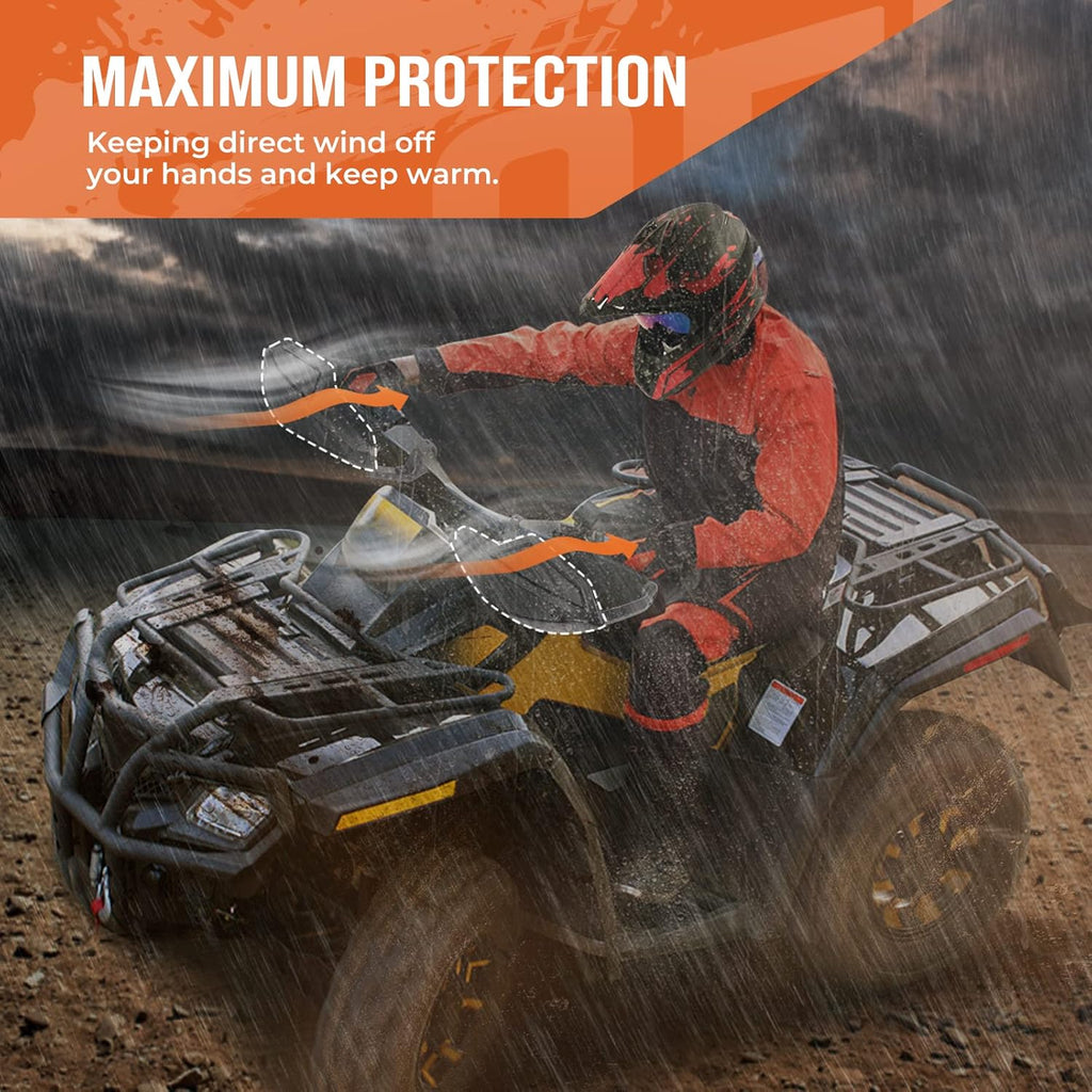 ATV HandGuard and Wind Deflector Kit with Mounting Straps A78787
