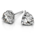 0.50 Carat Round Lab Created Diamond Stud Earrings Solid 950 Platinum Screw Back R5115