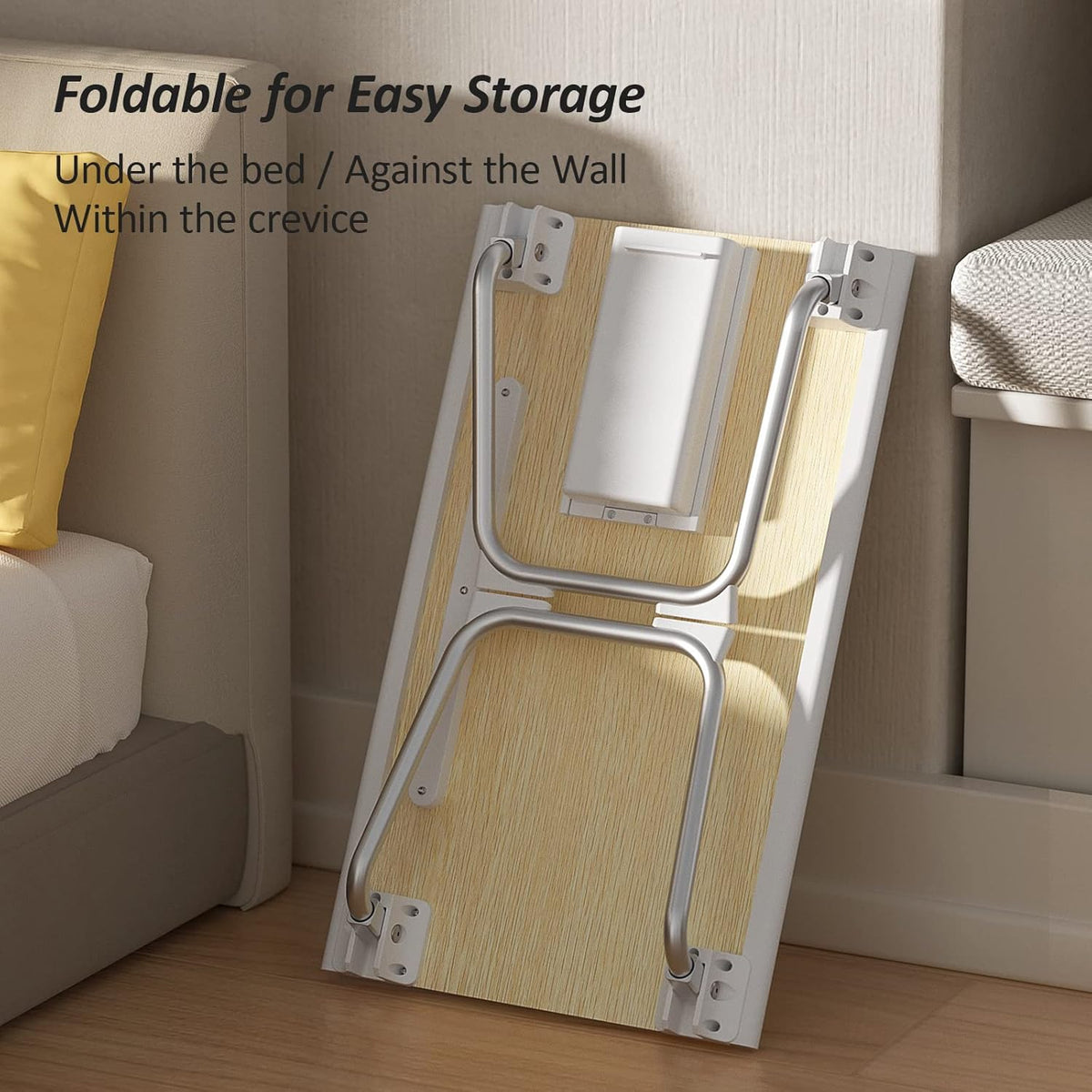 Foldable Laptop Bed Desk with Storage Drawer, Tablet Slot, 21.7x13x9.8 Inches, Pack of 2 C758989
