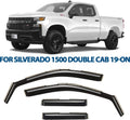 4 pcs in-Channel Rain Guards for Chevrolet Silverado/GMC Sierra 1500 Double Cab W376