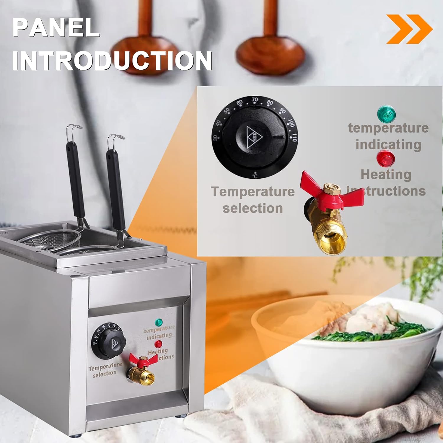 2 Holes 1500W Commercial Pasta Cooker N34324