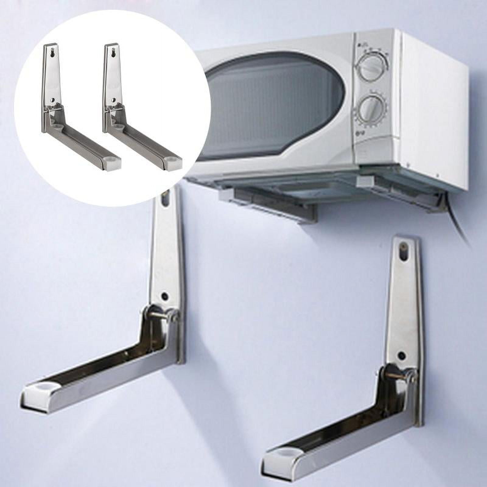Stainless Steel Microwave Oven Shelf Rack Wall Mounted Stand Support Frame H231