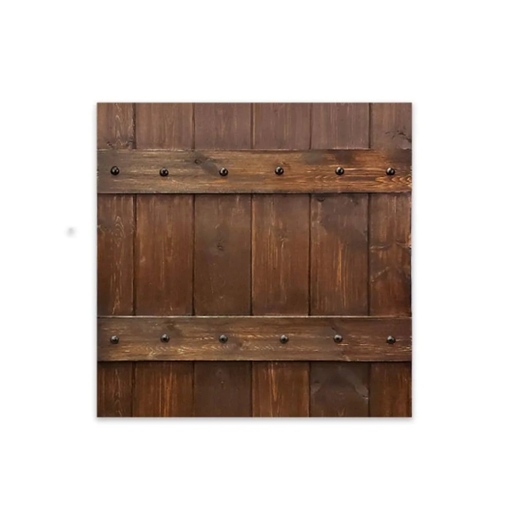 Walnut Stained 3 Panel Solid Wood Barn Door L18369